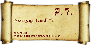 Pozsgay Tamás névjegykártya