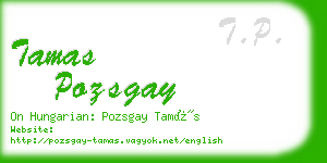 tamas pozsgay business card